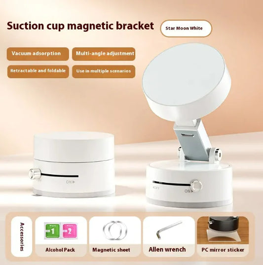 Magnetic Suction Phone Holder – Strong Grip, 360° Adjustable Mobile Stand for Desk, Car & More