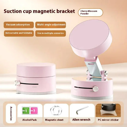 Magnetic Suction Phone Holder – Strong Grip, 360° Adjustable Mobile Stand for Desk, Car & More