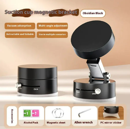 Magnetic Suction Phone Holder – Strong Grip, 360° Adjustable Mobile Stand for Desk, Car & More