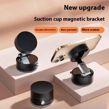 Magnetic Suction Phone Holder – Strong Grip, 360° Adjustable Mobile Stand for Desk, Car & More